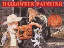 Diapozitiv de pictură de Halloween